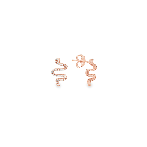 Domed Heart Stud Earrings
