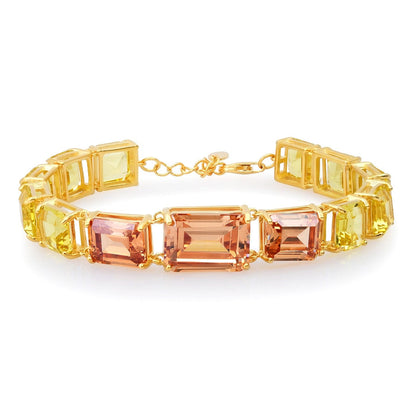 Bracciale Rettangoli Brillanti, Argento s925