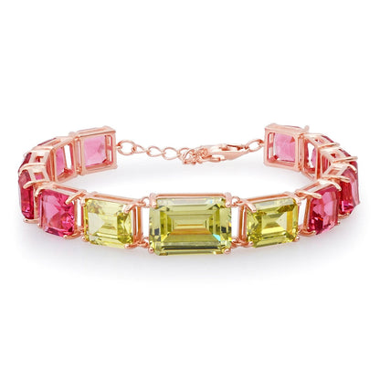 Bracciale Rettangoli Brillanti, Argento s925