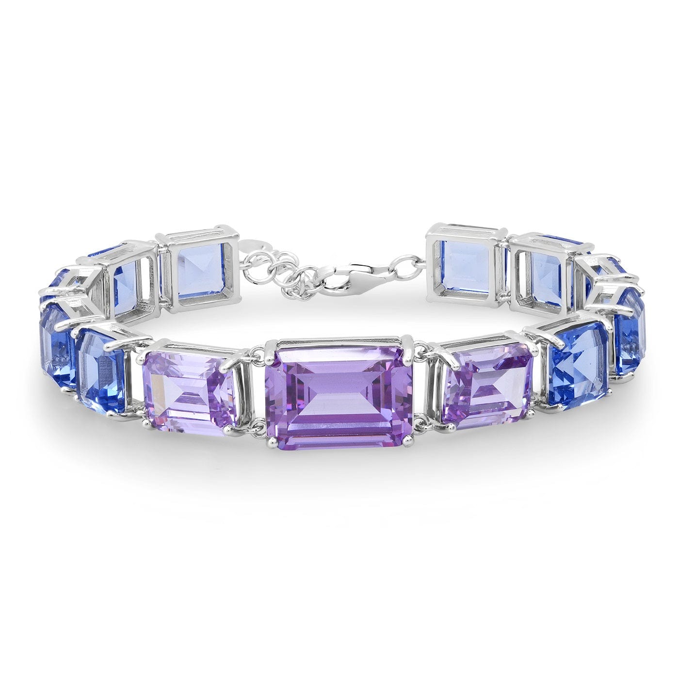 Bracciale Rettangoli Brillanti, Argento s925