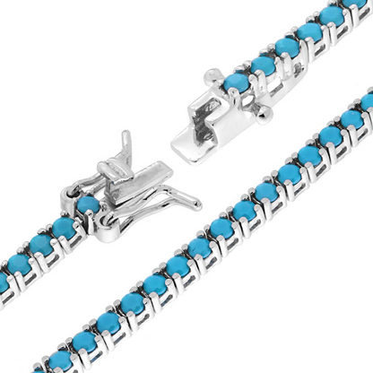 2mm White Tennis Bracelet, in S925 Silver and Zirconia