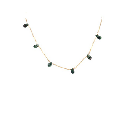 Collane in Argento 925 con Pietre Vere a Goccia